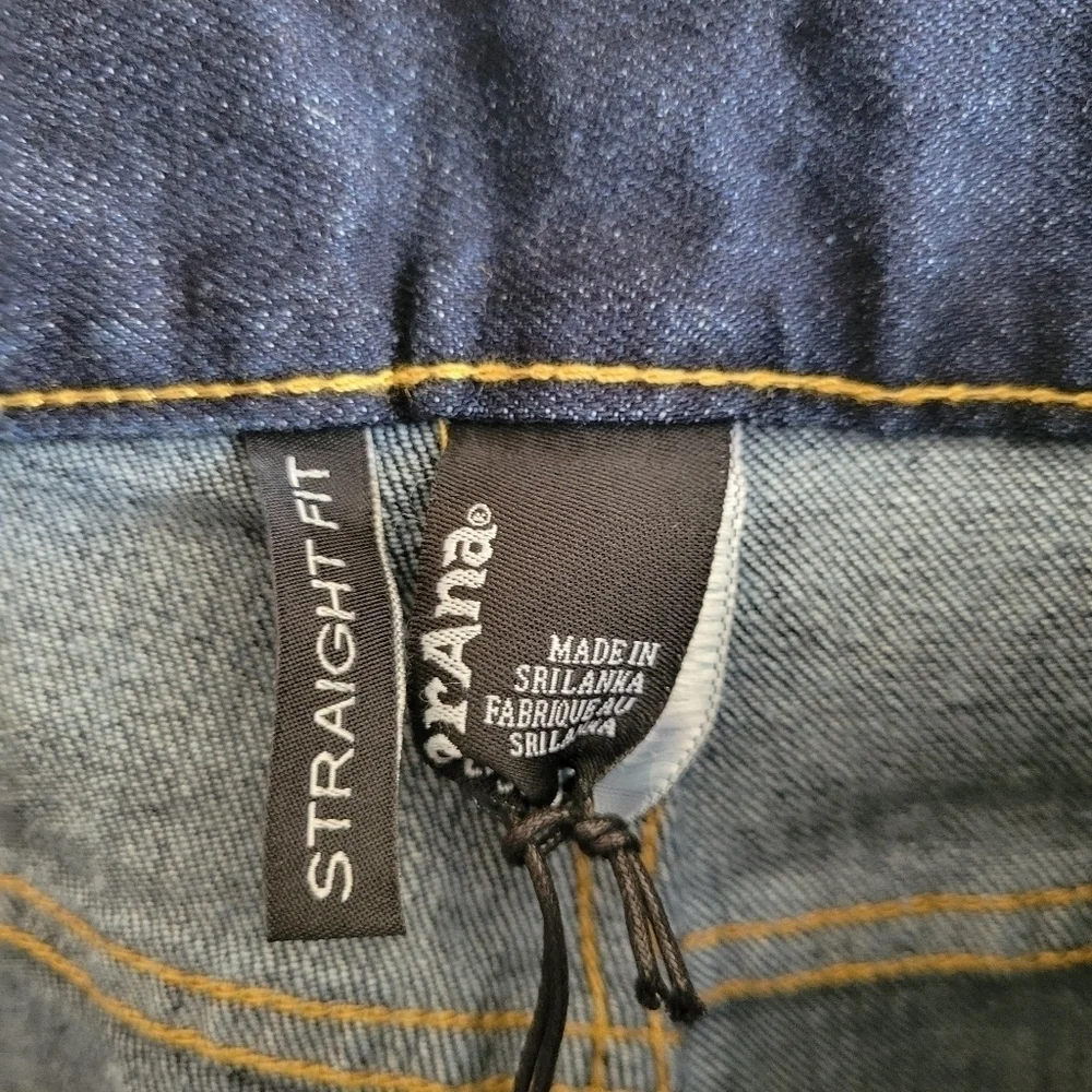 NWT Prana Feener Jean Organic Cotton Dark Wash Straight Fit 38 × 30